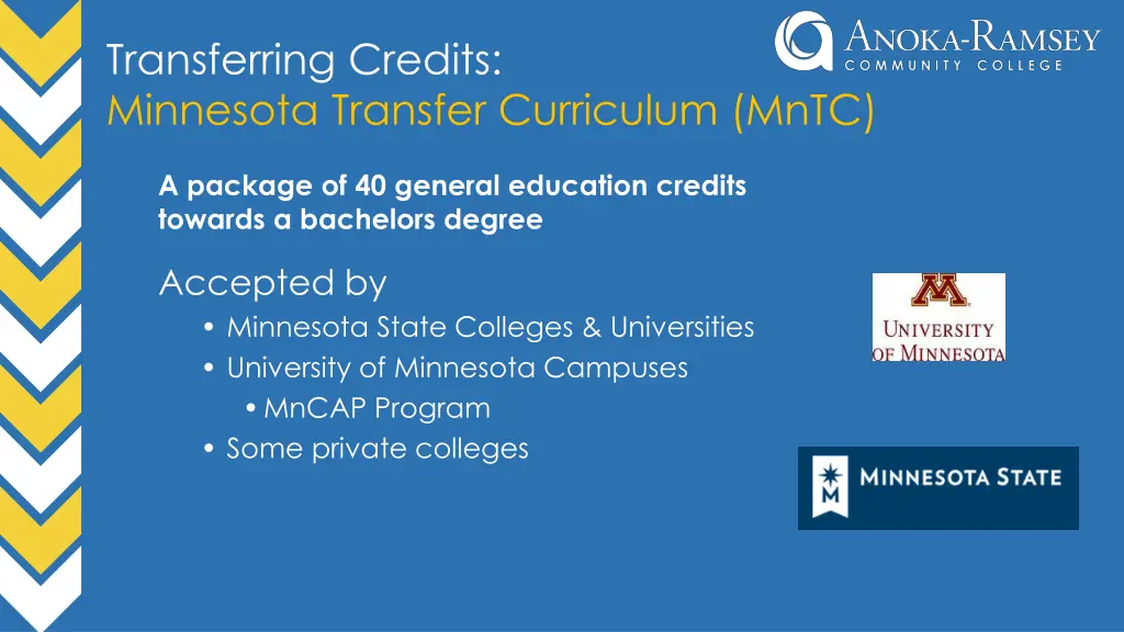 transferring credits minnesota transfer