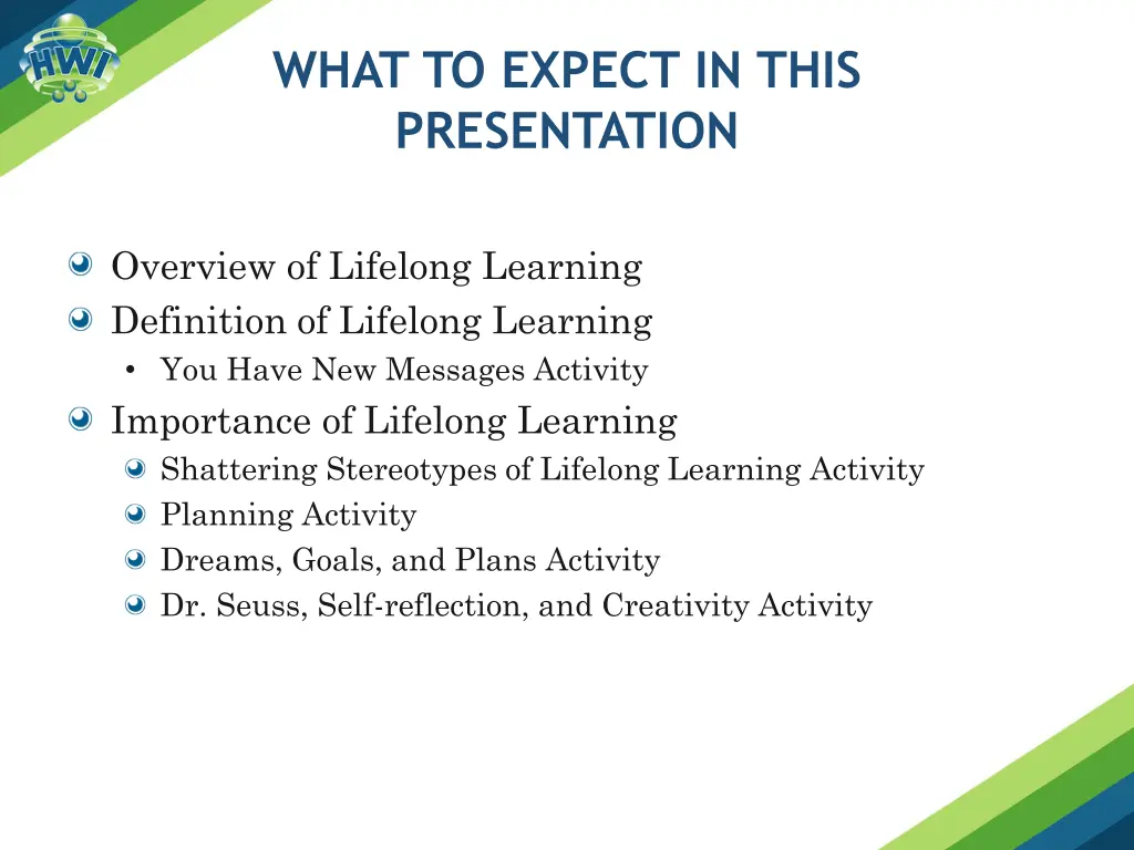 what to expect in this presentation