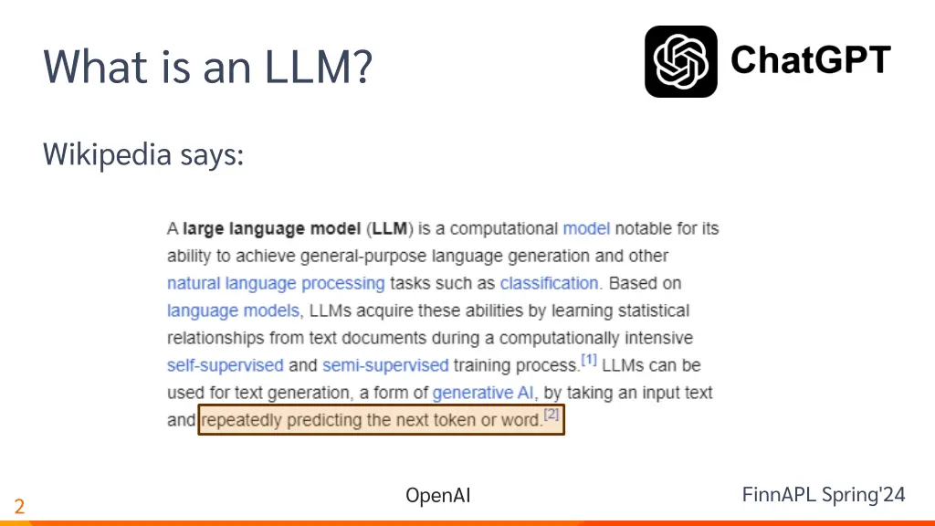 what is an llm