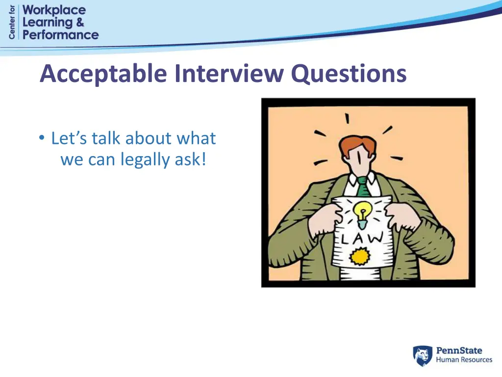 acceptable interview questions