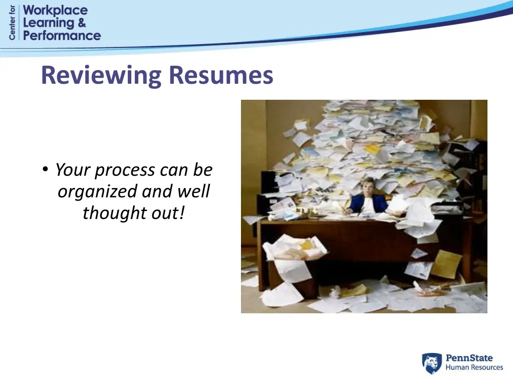 reviewing resumes