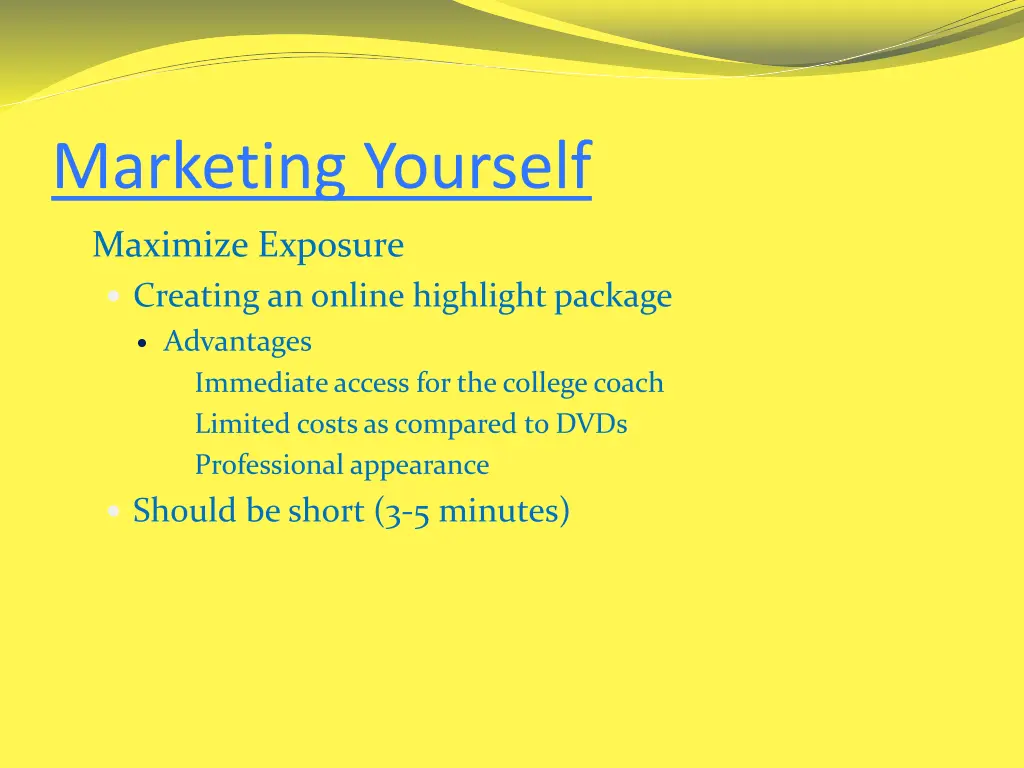 marketing yourself