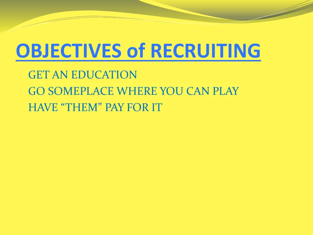 objectives of recruiting