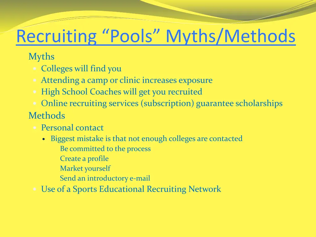 recruiting pools myths methods