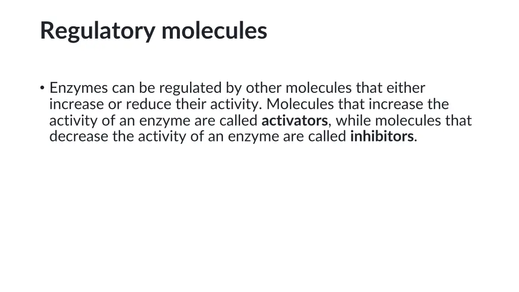 regulatory molecules