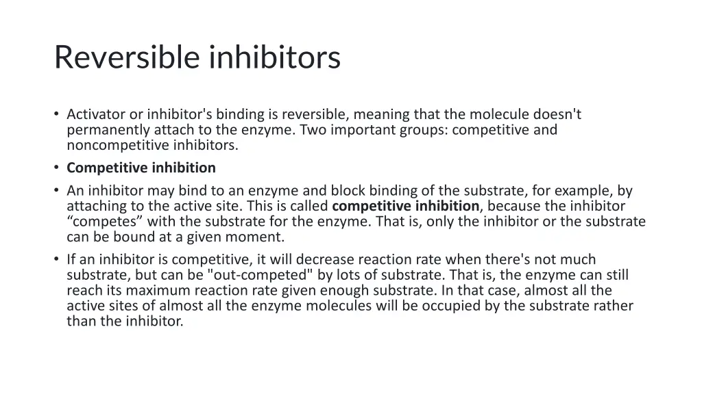 reversible inhibitors