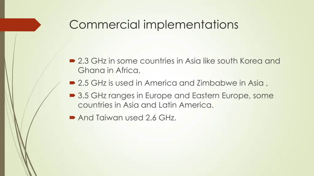 commercial implementations