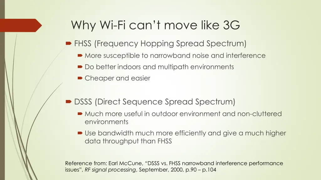 why wi fi can t move like 3g