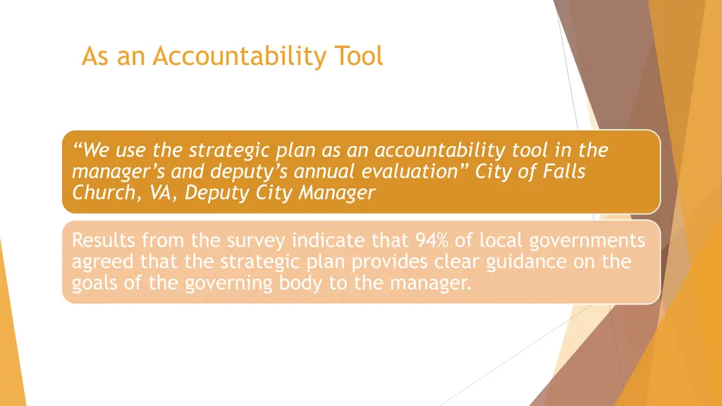 as an accountability tool