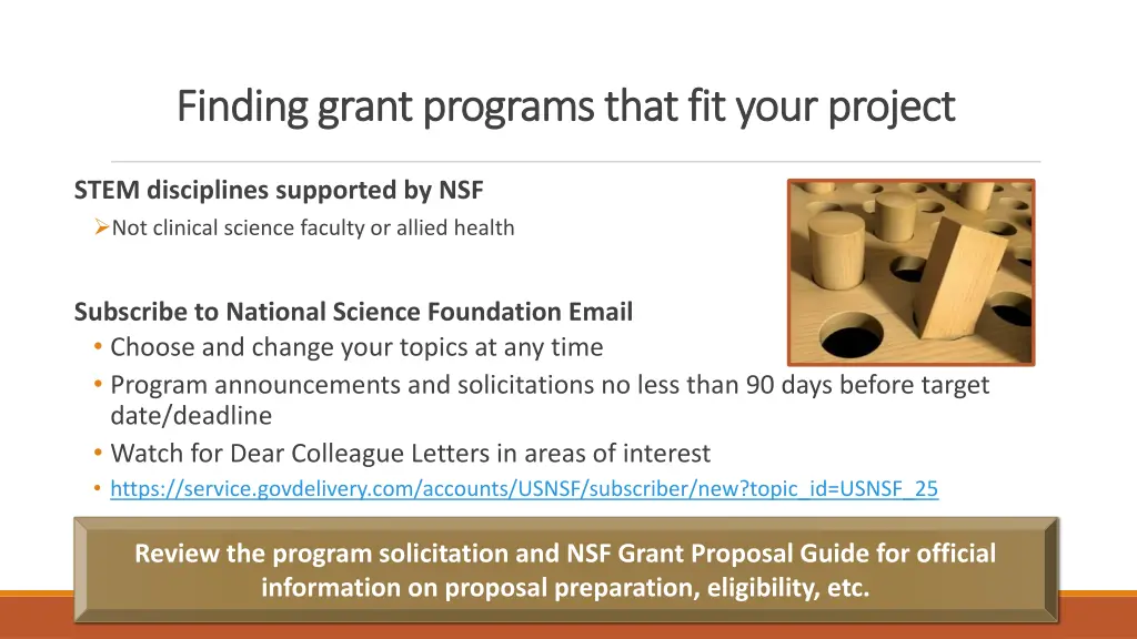 finding grant programs that fit your project