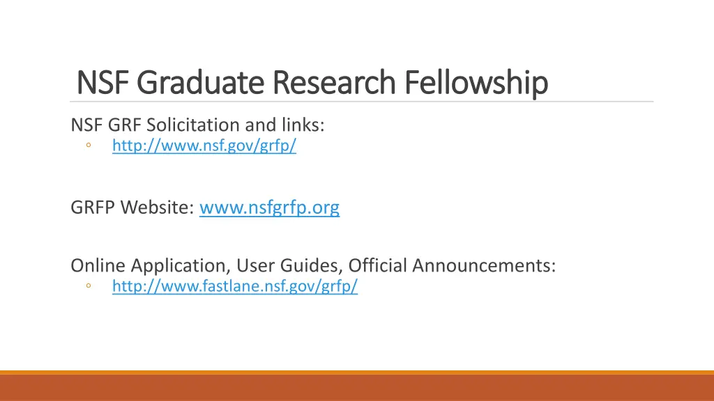 nsf graduate research fellowship nsf graduate