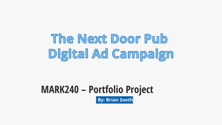 the next door pub digital ad campaign