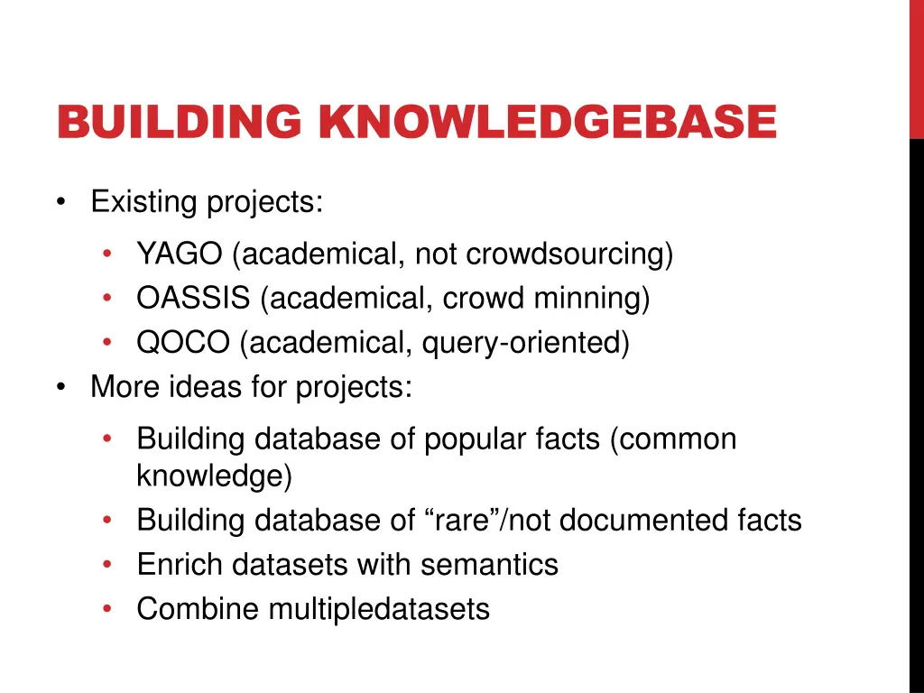 building knowledgebase