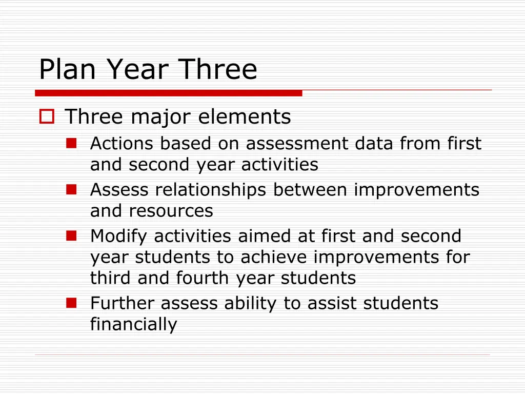 plan year three