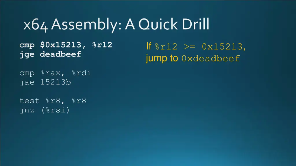 x64 assembly a quick drill 1