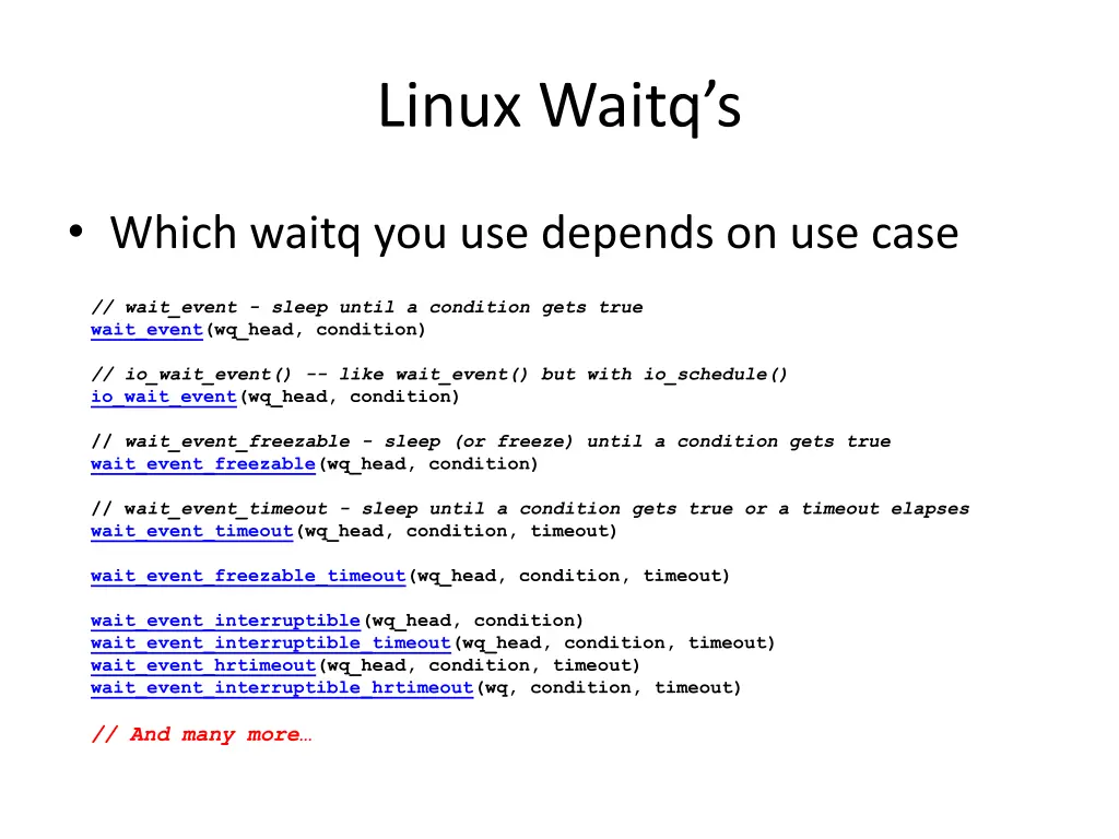 linux waitq s