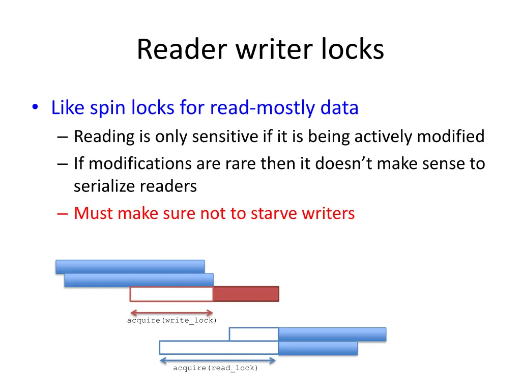 reader writer locks