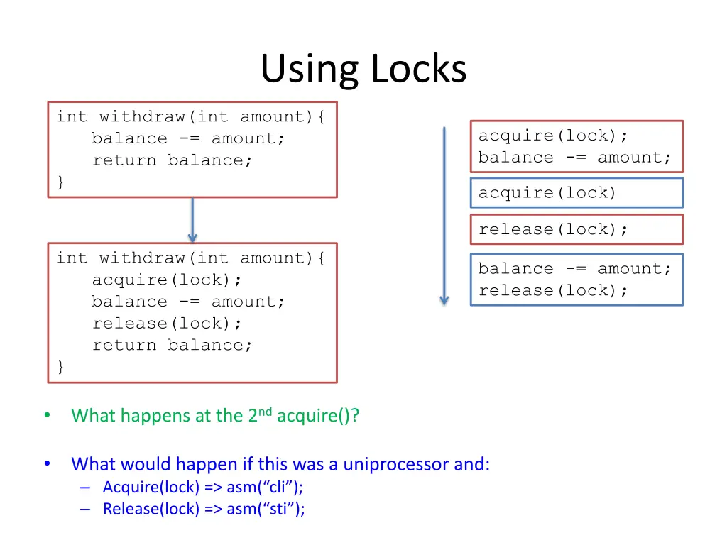 using locks