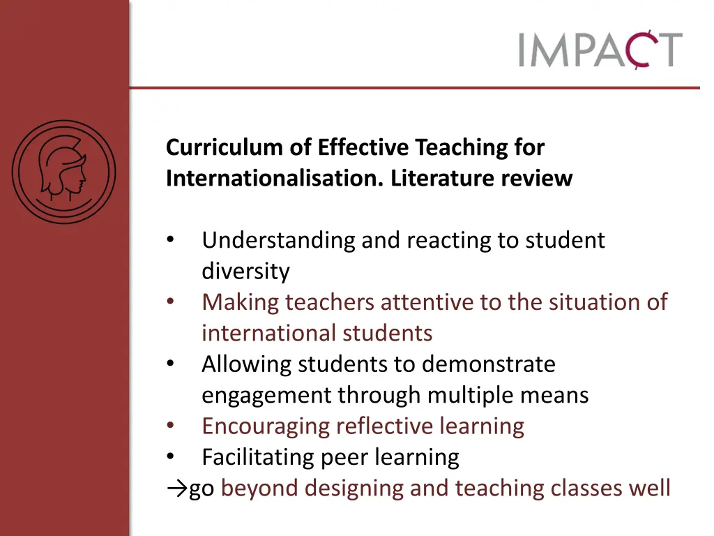 curriculum of effective teaching