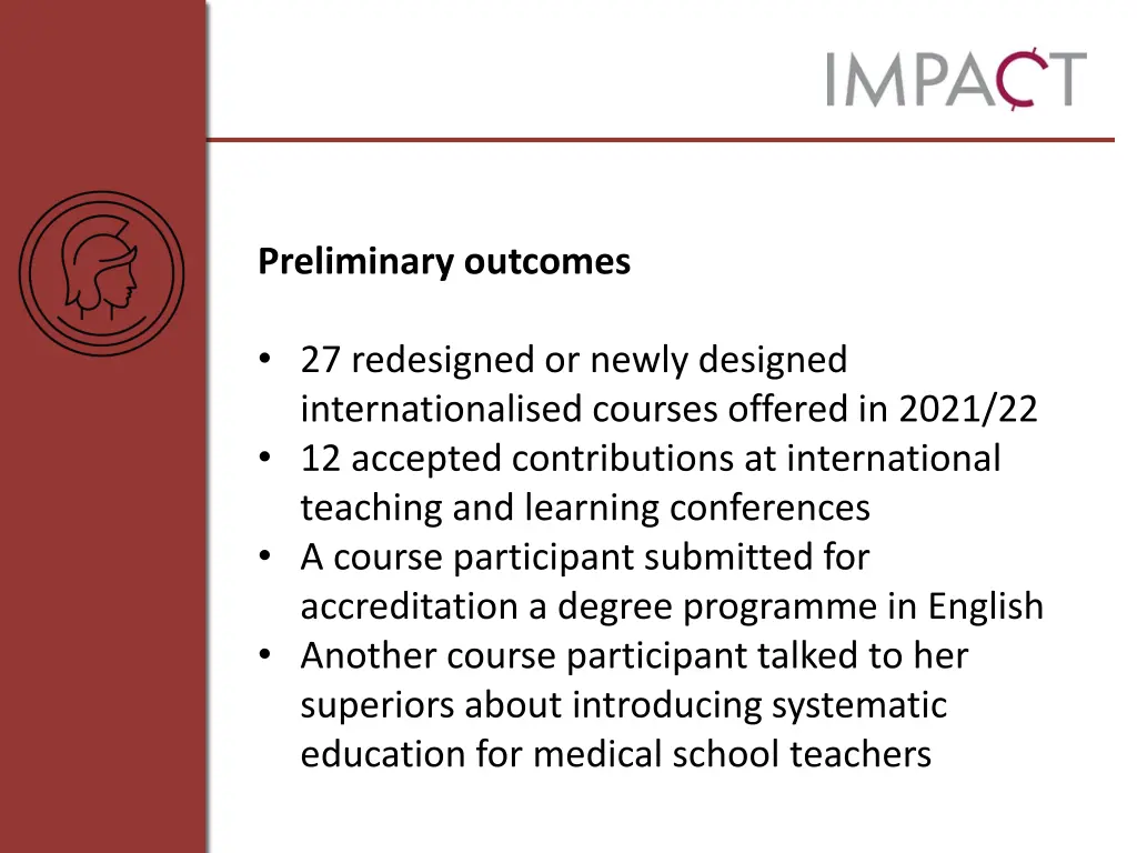 preliminary outcomes