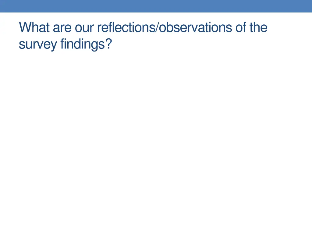 what are our reflections observations