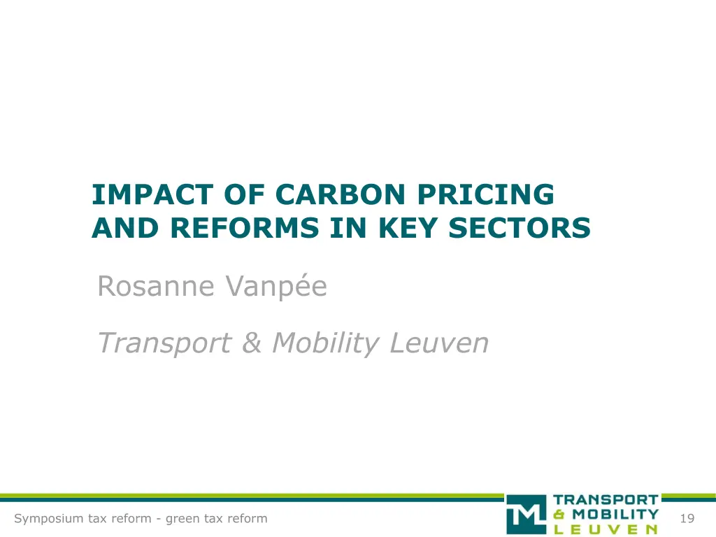 impact of carbon pricing and reforms