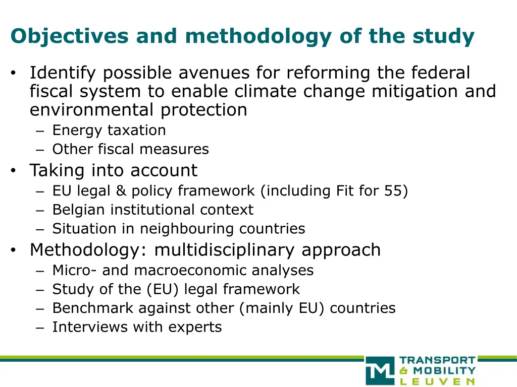 objectives and methodology of the study