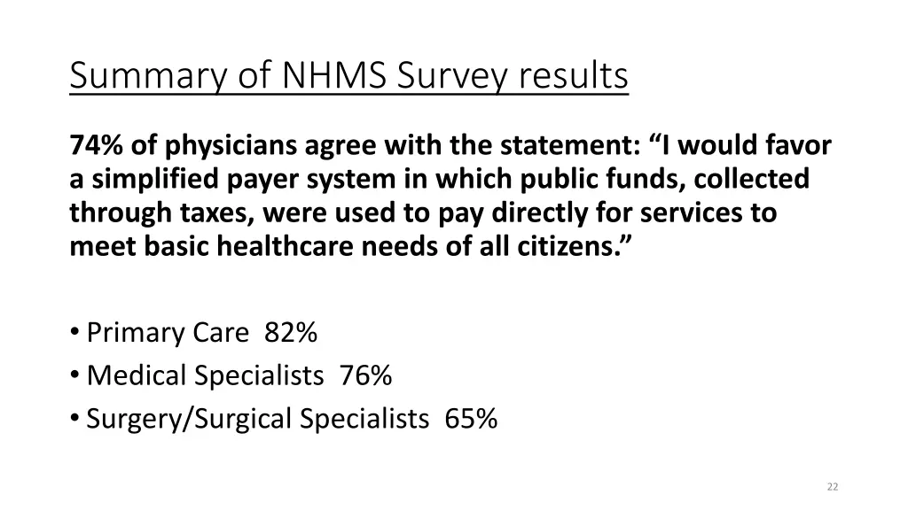 summary of nhms survey results