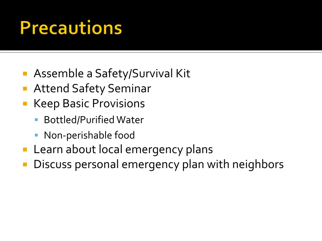 assemble a safety survival kit attend safety