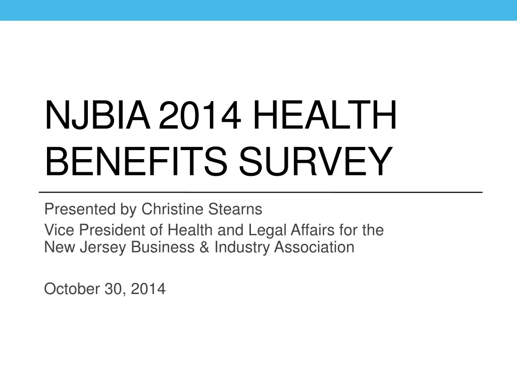 njbia 2014 health benefits survey 1