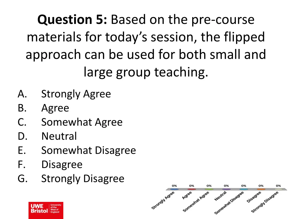 question 5 based on the pre course materials