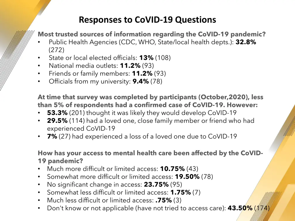 responses to covid 19 questions 1