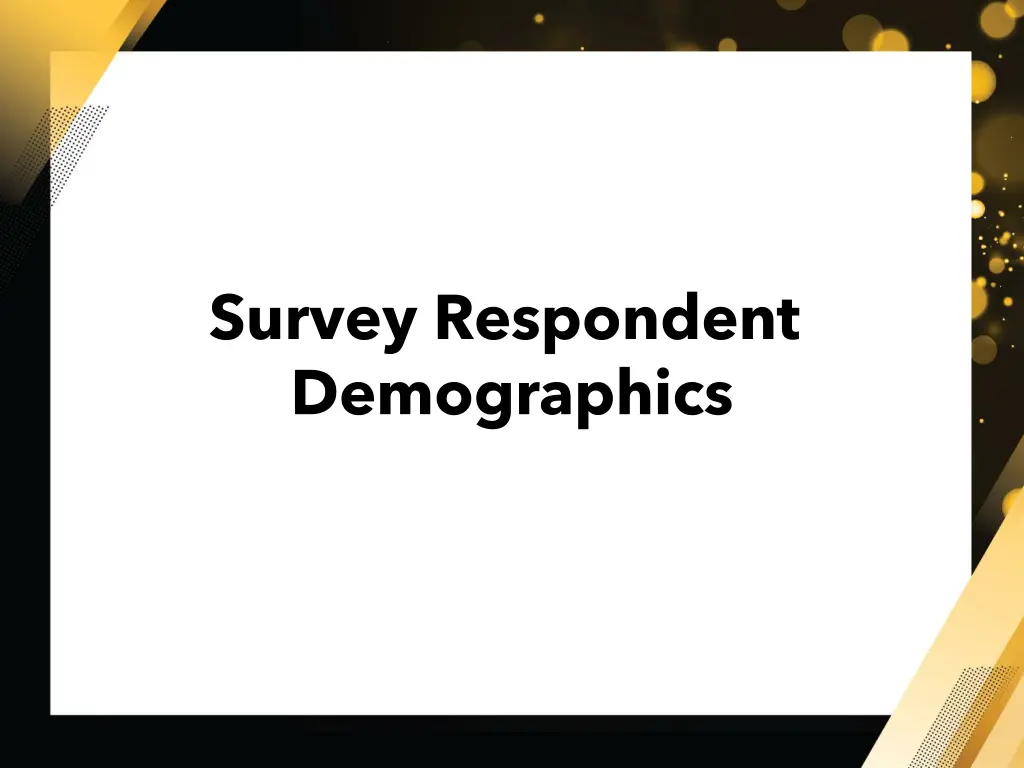 survey respondent demographics