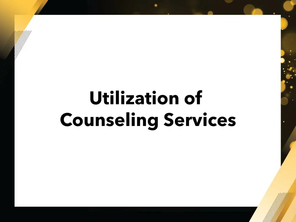 utilization of counseling services