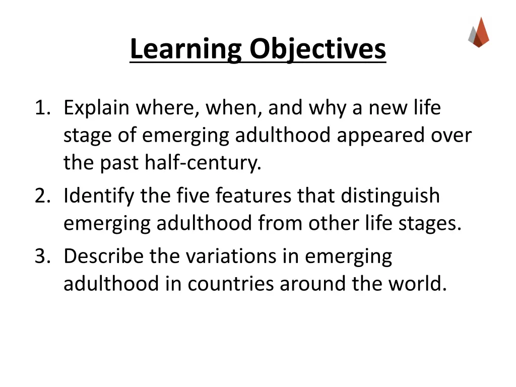 learning objectives