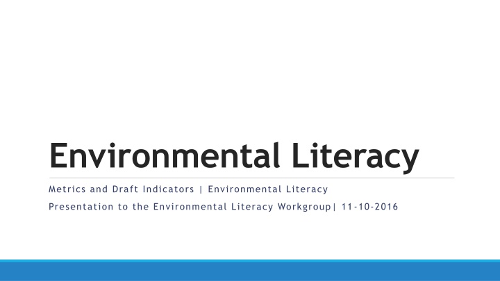 environmental literacy