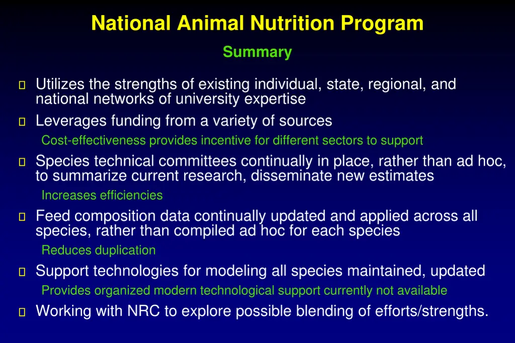 national animal nutrition program summary
