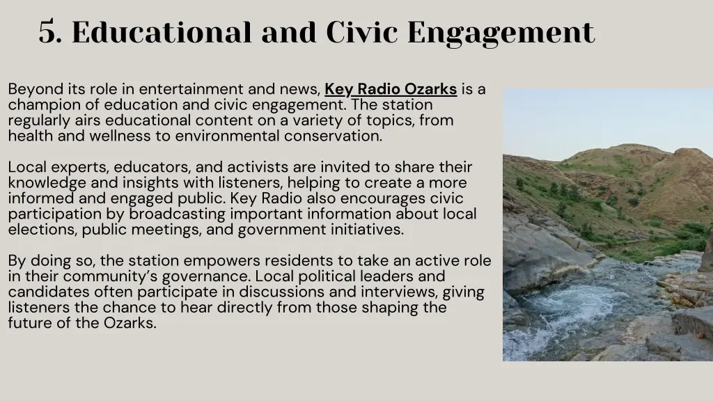 5 educational and civic engagement