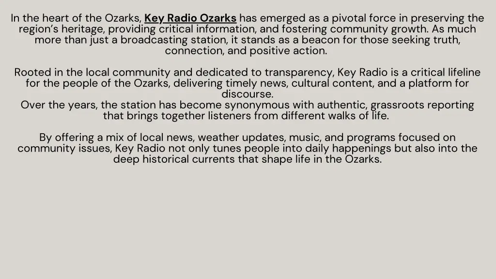 in the heart of the ozarks key radio ozarks