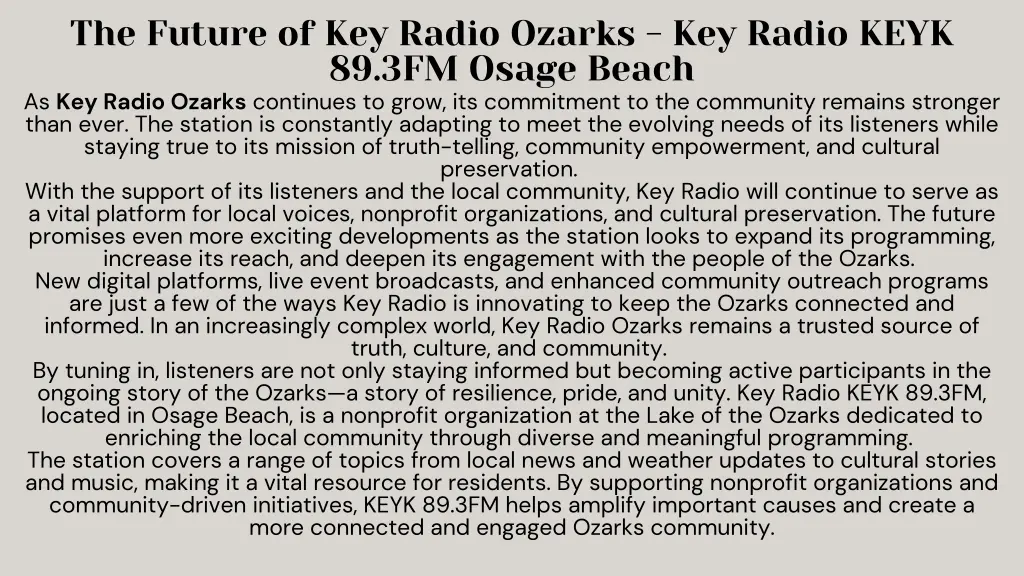 the future of key radio ozarks key radio keyk