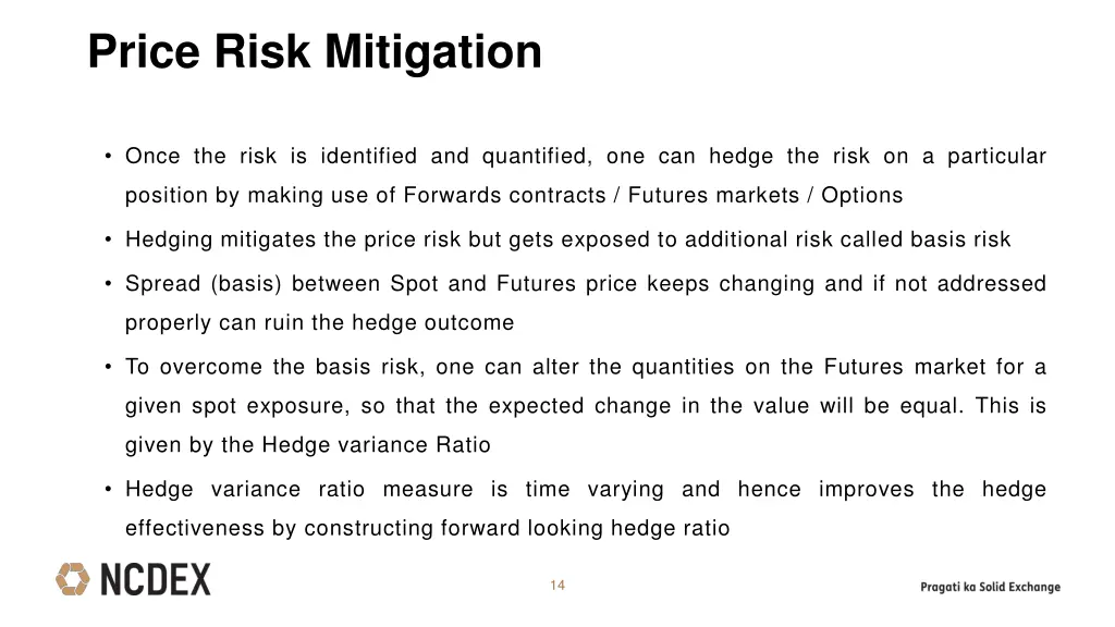 price risk mitigation