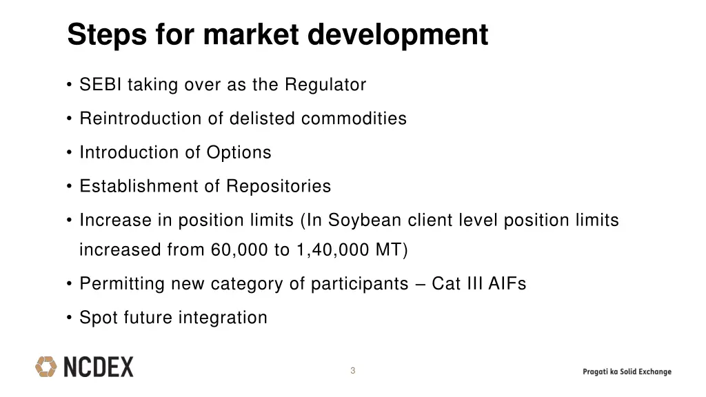 steps for market development