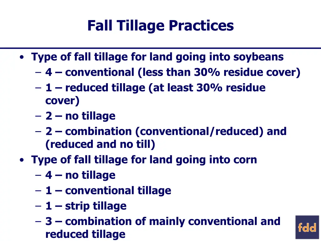 fall tillage practices