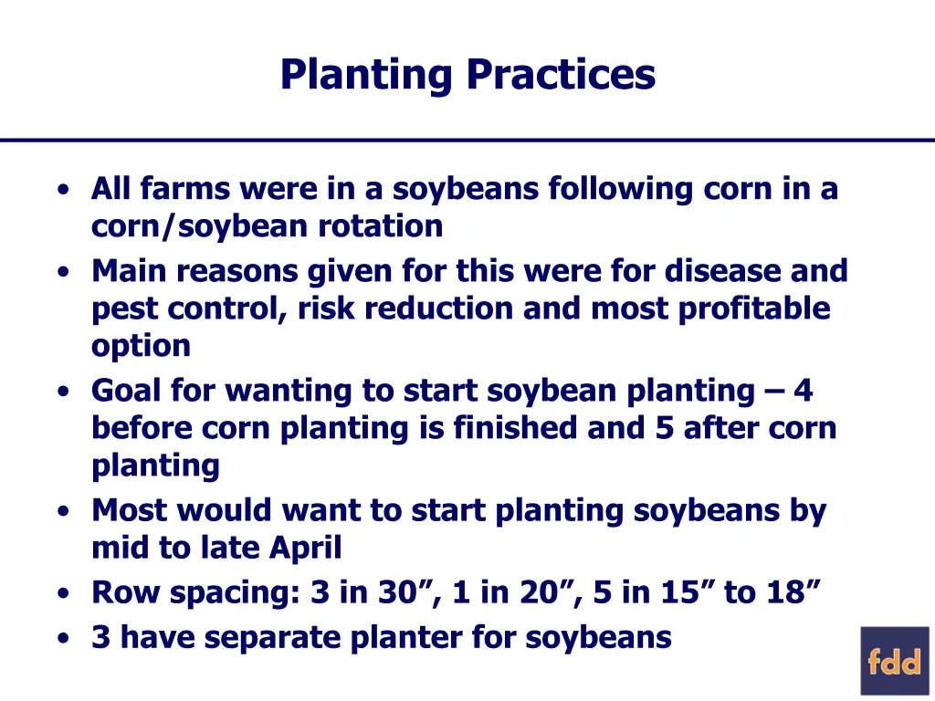 planting practices