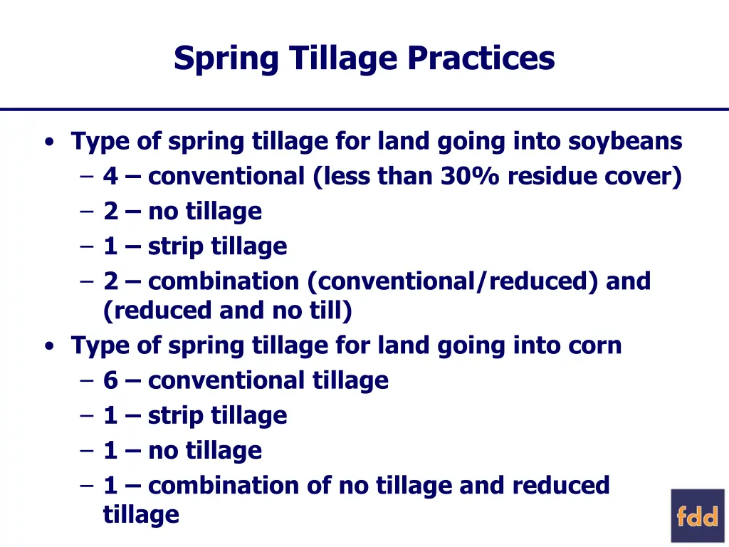 spring tillage practices