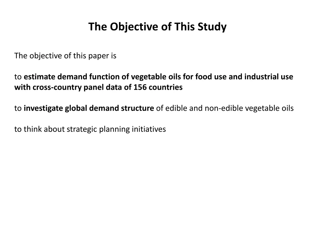 the objective of this study