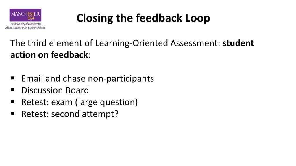 closing the feedback loop