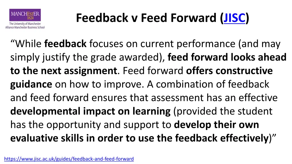 feedback v feed forward jisc