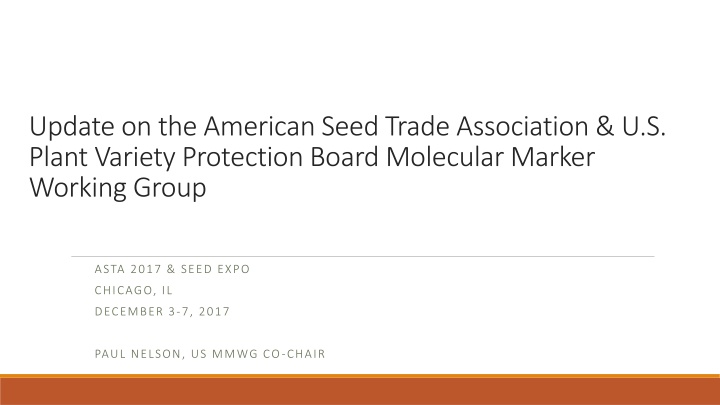 update on the american seed trade association