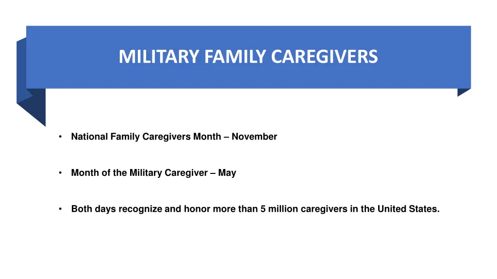 military family caregivers